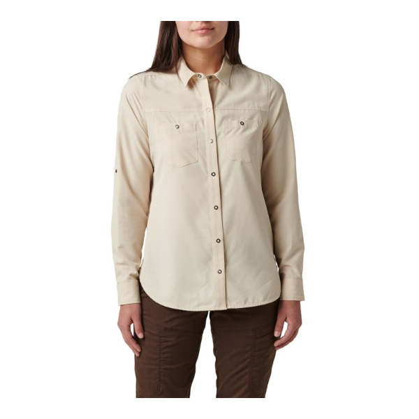 5.11 택티컬 여성용 막스맨 롱 슬리브 셔츠 (바닐라) - Marksman L/S Shirt (Vanilla)