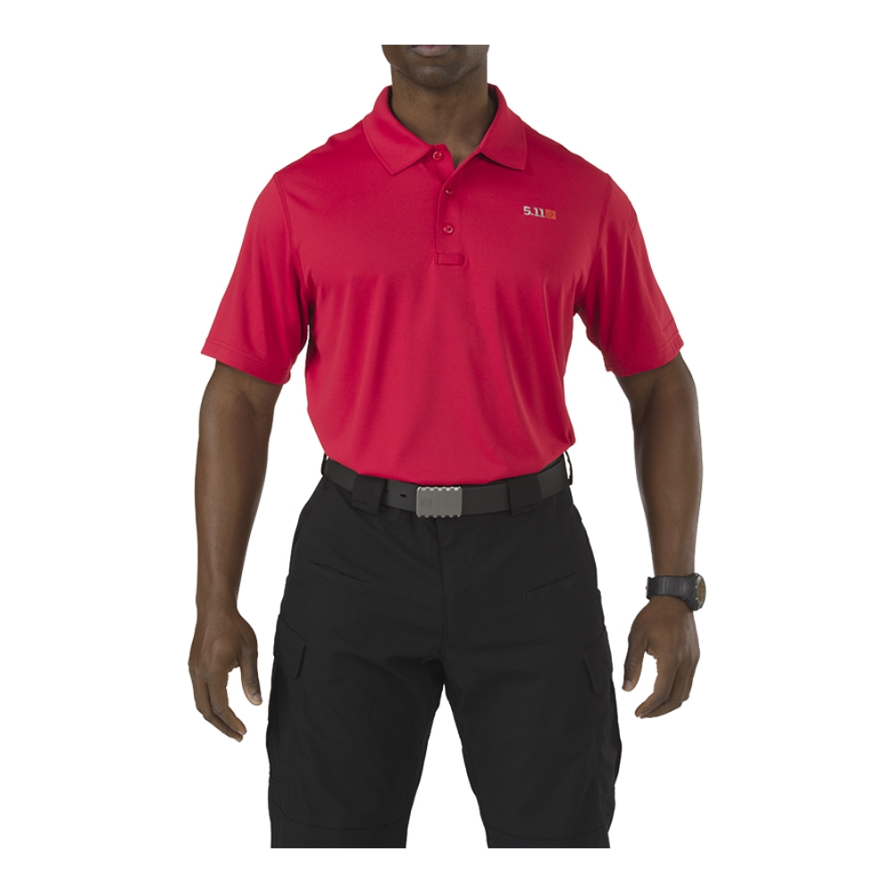 5.11 택티컬 피나클 반팔 폴로 티셔츠 (레인지레드) - Pinnacle Polo Short Shirt (Range Red)